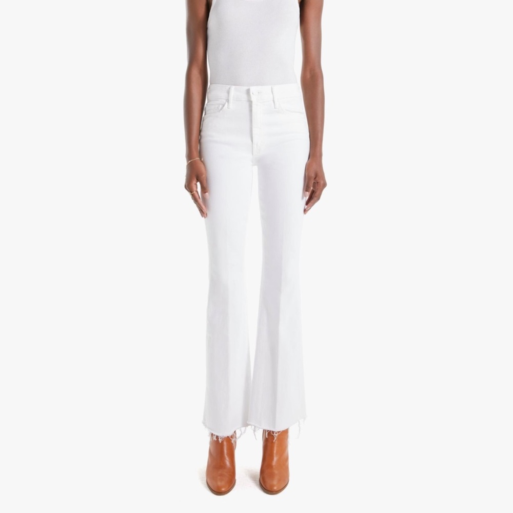 MOTHER White Weekender Flare